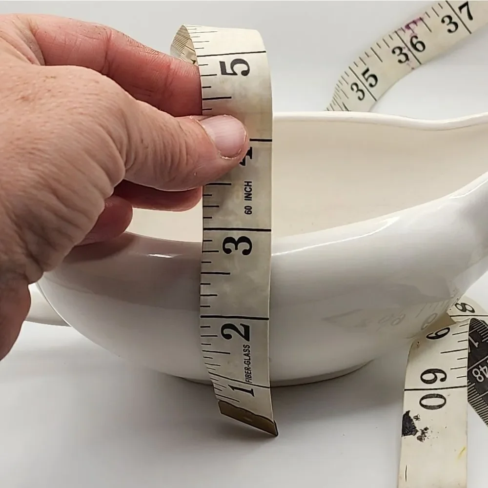 Vintage White Stoneware Japan Classic Ceramic Gravy Boat Farmhouse Style Handle
